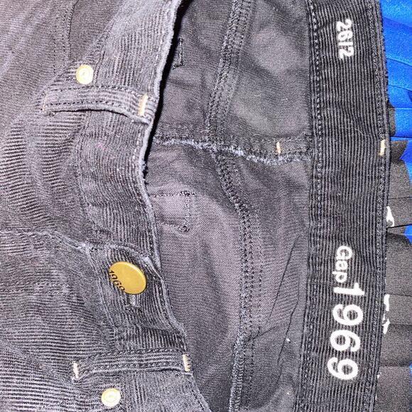 Gap Black Corduroy Mini Skirt Women's Size 26/2 - Picture 4 of 5